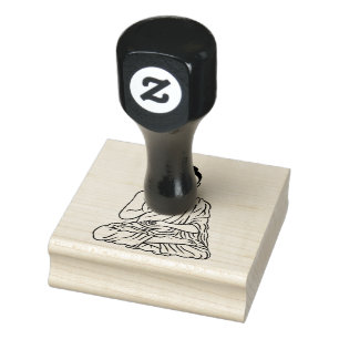 Buddha cartoon Buddhism.net Rubber Stamp