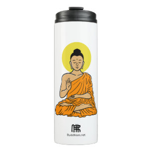 Buddha cartoon Buddhism.net Thermal Tumbler