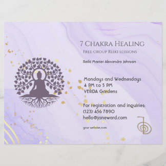 Buddha Chakra Energy Healer Reiki Horizontal Flyer