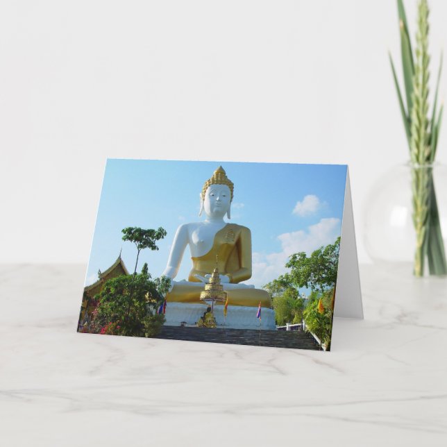 Buddha Chiang Mai Thailand Blank Card (Front)