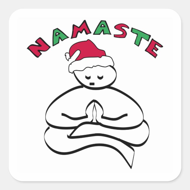 Buddha Christmas Square Sticker (Front)