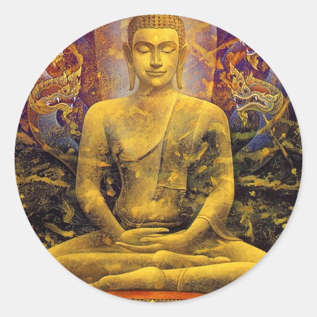 Buddha Classic Round Sticker (Front)
