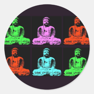 Buddha Collage Classic Round Sticker