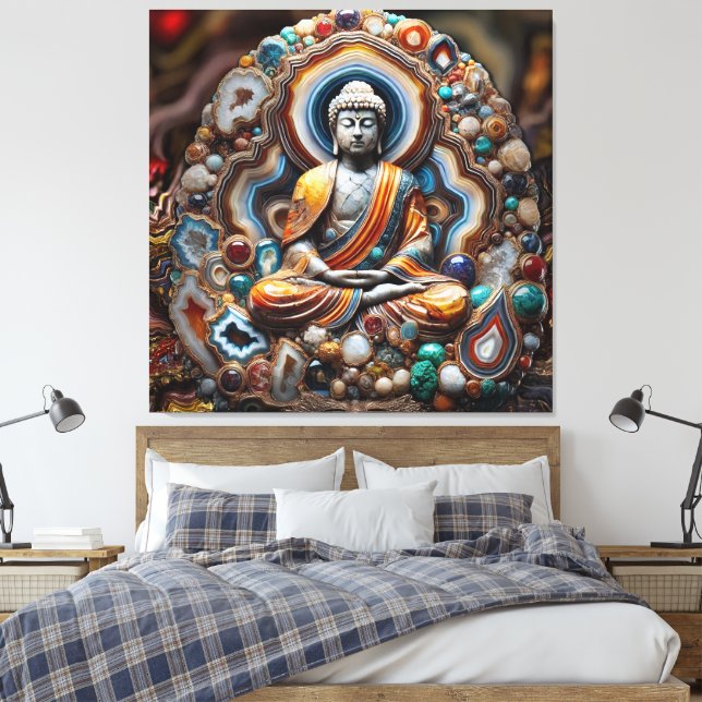 Buddha-Core-Geode Canvas Print (Insitu(Bedroom))