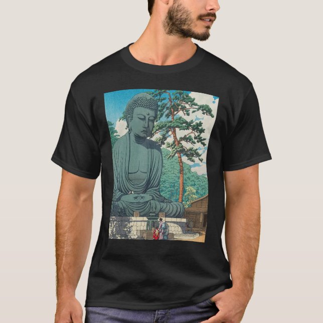 Buddha Daibutsu Statue Buddhism Zen Meditation T-Shirt (Front)