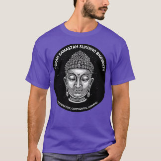 Buddha Dalai Lama Lokah Samastah Sukhino Bhavantu  T-Shirt