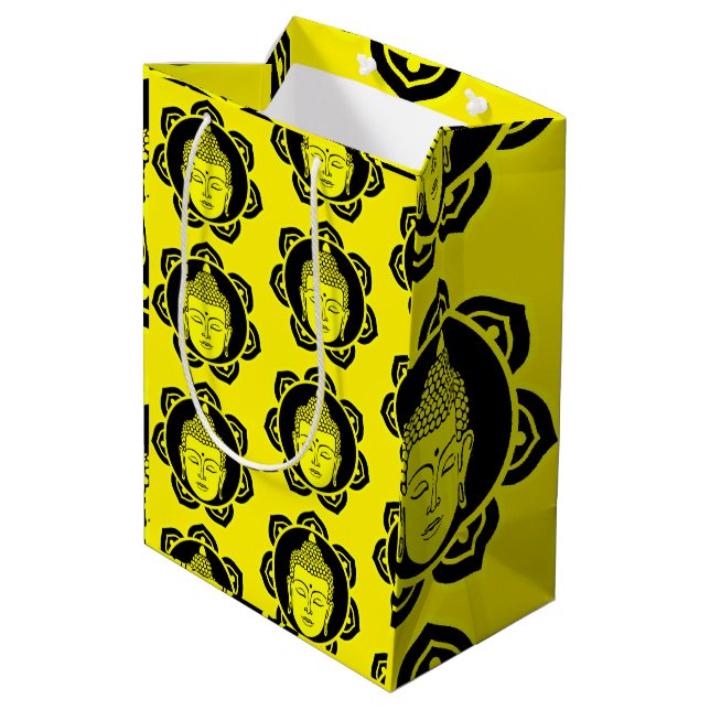 Buddha Decorative Medium Gift Bag (Back Angled)