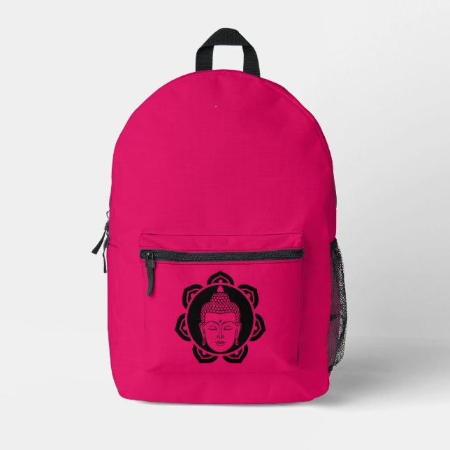 Buddha Decorative Printed Backpack (Front)