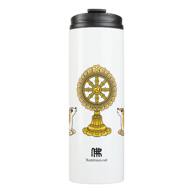 Buddha Dharma Wheel & Deers Tumbler (Front)