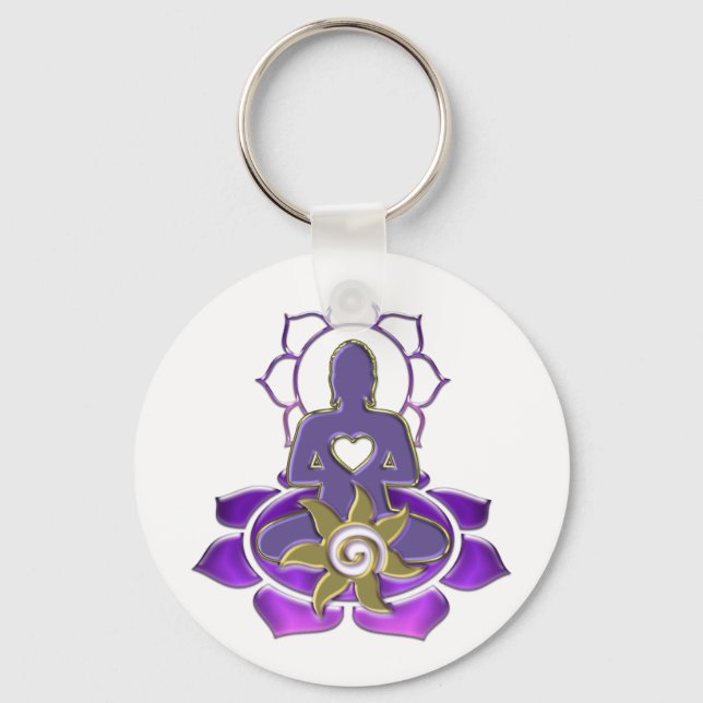 BUDDHA energy | make your own background Key Ring (Front)