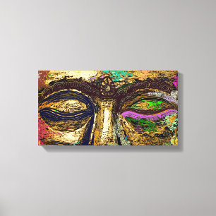 Buddha Eyes Psychedelic Pop Art Canvas Print