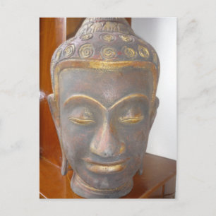 buddha face postcard