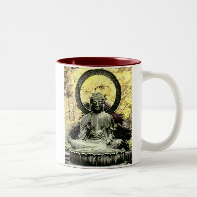 Buddha Fire Sky, Golden Gate Park. Two-Tone Coffee Mug (Right)