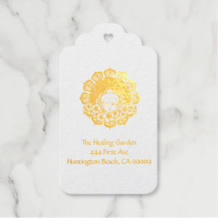 Buddha Flower Mandala Customisable Gift Tags