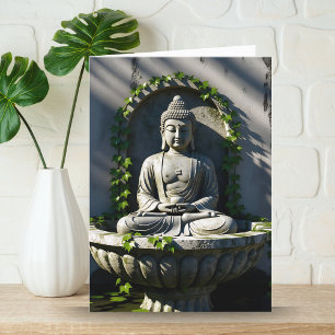 Buddha Fountain and Quote Card