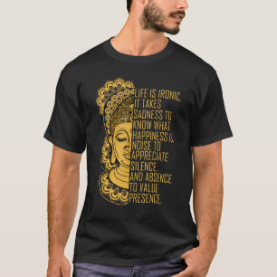 Buddha Girl Spiritual Men Women Design Clothes Med T-Shirt