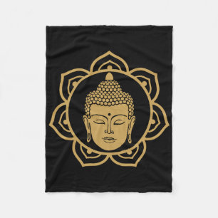 Buddha Head Meditation Fleece Blanket