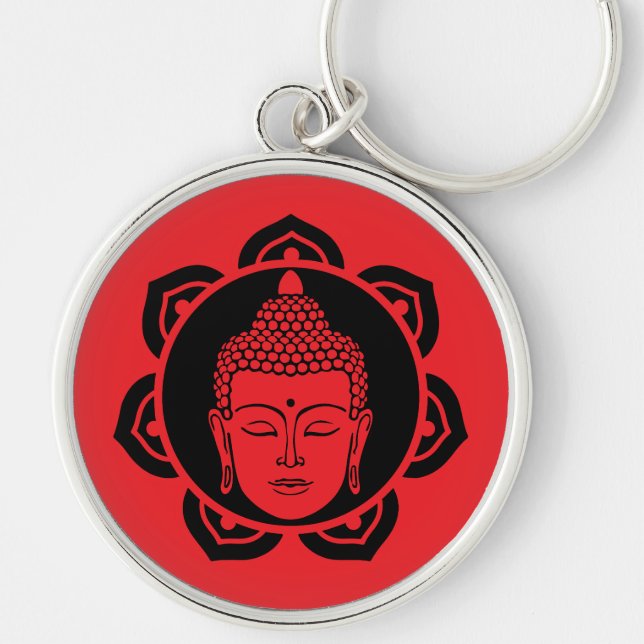 Buddha Head Meditation Jewelry Key Ring (Front)