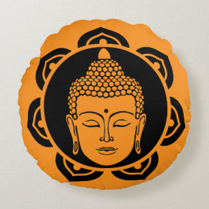 Buddha Head Meditation Round Cushion