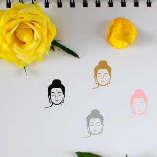 Buddha Head Sign Rubber Stamp