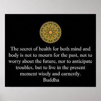 Buddha health  inspirational quote poster