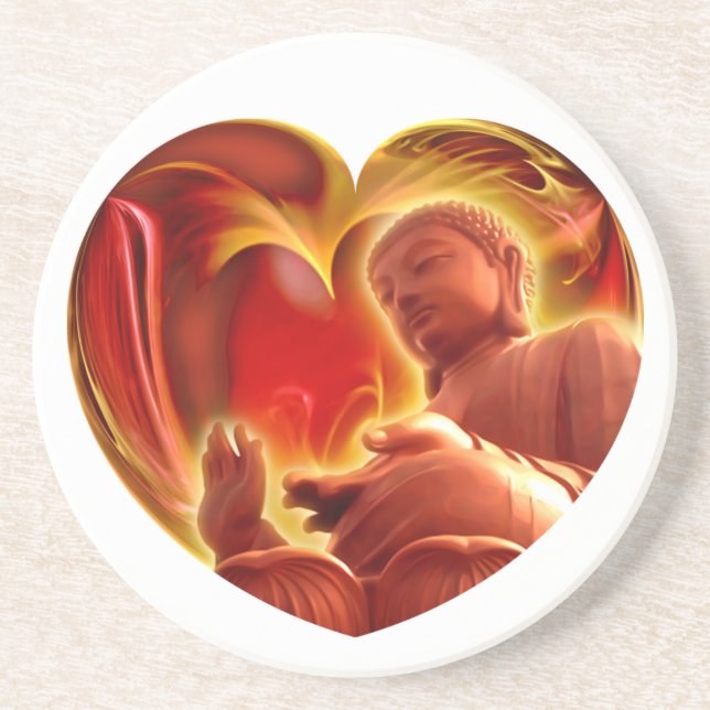BUDDHA Heart Coaster (Front)