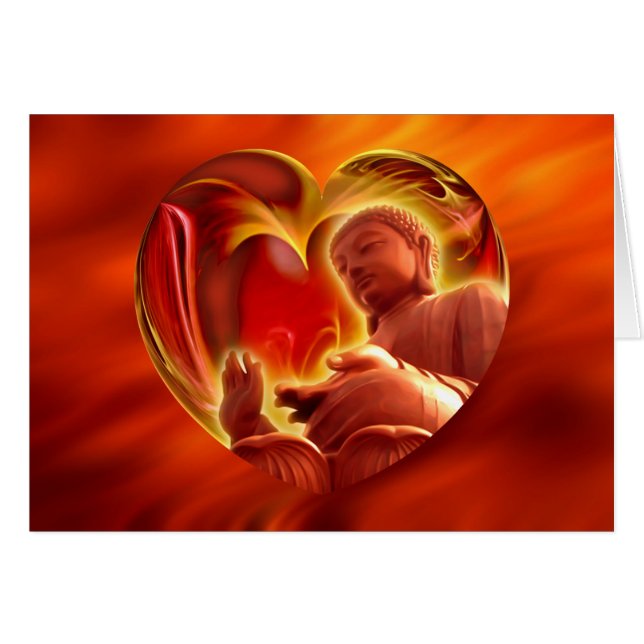 BUDDHA Heart | fire red (Front Horizontal)