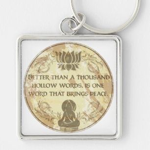 Buddha Hollow Words Key Ring