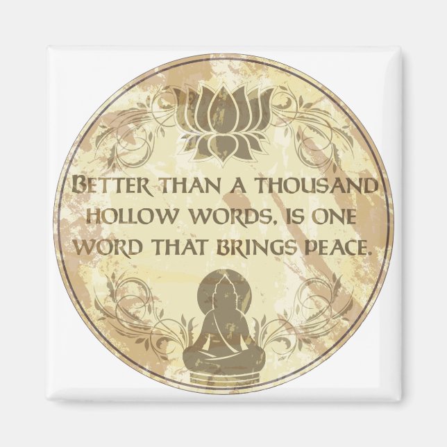 Buddha Hollow Words Magnet (Front)