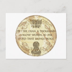 Buddha Hollow Words Postcard