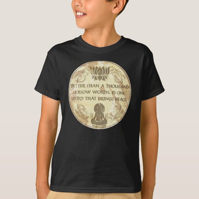 Buddha Hollow Words T-Shirt (Front)