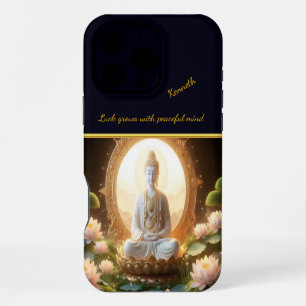 Buddha in a peaceful lotus garden iPhone 16 pro max case