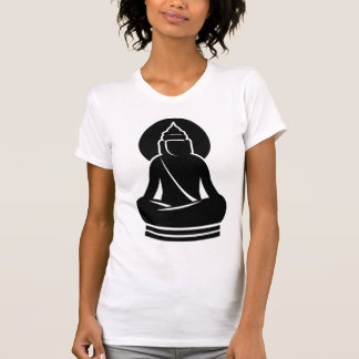 BUDDHA IN ALL BLACK WHITE T SHIRT