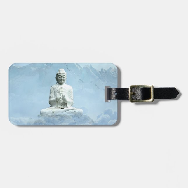 Buddha in Clouds Luggage Tag (Front Horizontal)