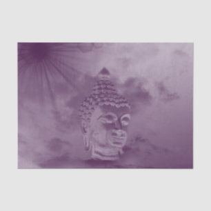 buddha in coloured clouds with artificial sun tissue paper