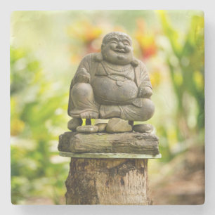 Buddha in Hawaiian Garden Stone Coaster