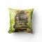 Buddha in Hawaiian Garden throw pillow