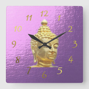 buddha in lilac clock