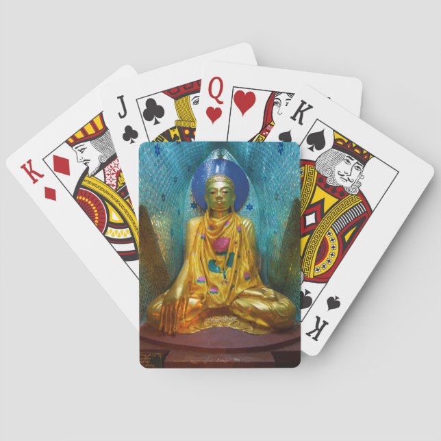 Buddha In Ornate Alcove Playing Cards (Back)