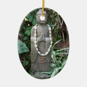 Buddha in the Garden Ceramic Tree Decoration