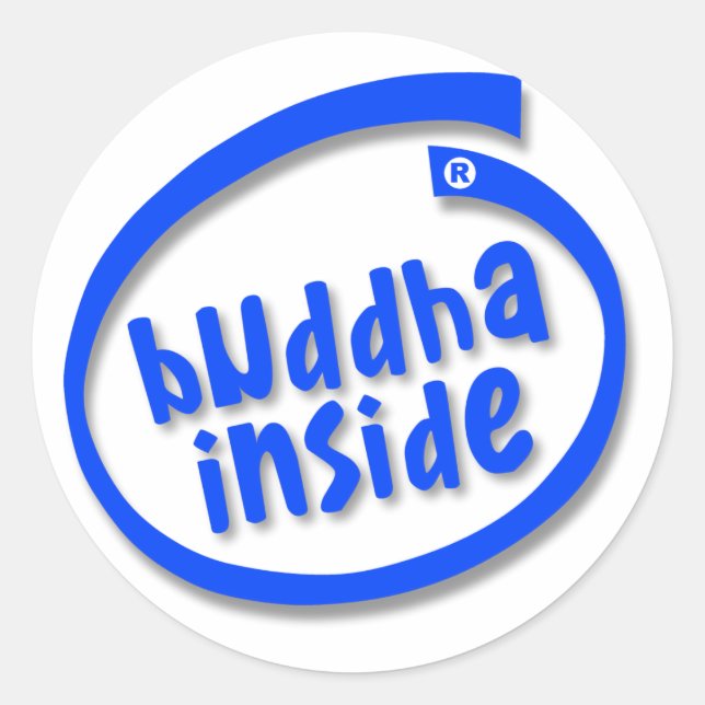 buddha Inside Classic Round Sticker (Front)