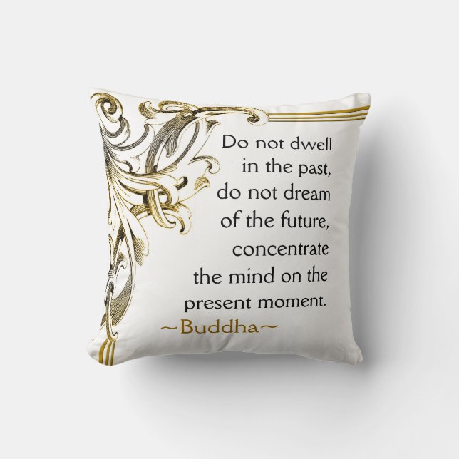 Buddha Inspirational Quote Cushion (Front)