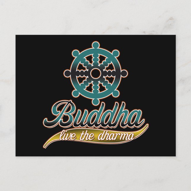 Buddha Live the Dharma Postcard (Front)