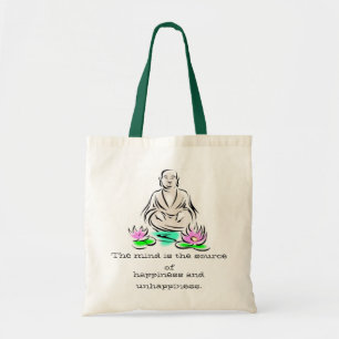 buddha lives tote bag