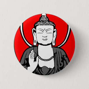Buddha Logo 6 Cm Round Badge