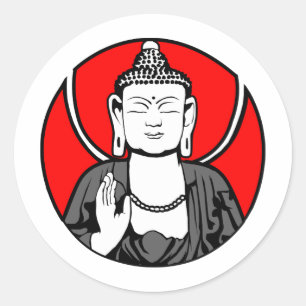 Buddha Logo Classic Round Sticker