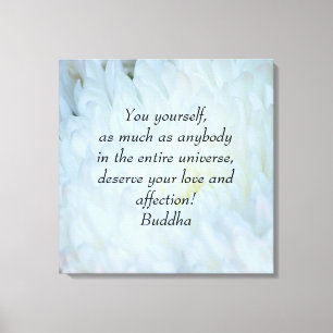 Buddha Love and affection Dahlia Canvas Print