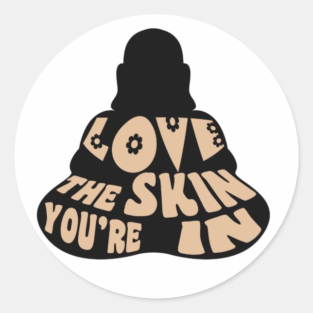 Buddha Love Classic Round Sticker (Front)