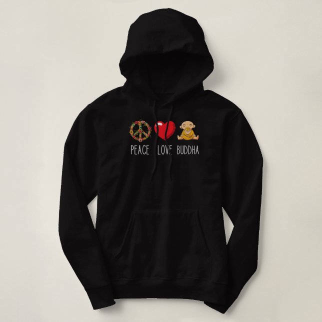 Buddha Love Peace Zen Yoga Lover Buddhist Mantra D Hoodie (Design Front)