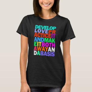 Buddha Love Rainbow Inspirational Quote T-Shirt